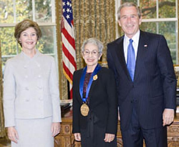 President George W. Bush and Laura Bush with Tina Ramirez