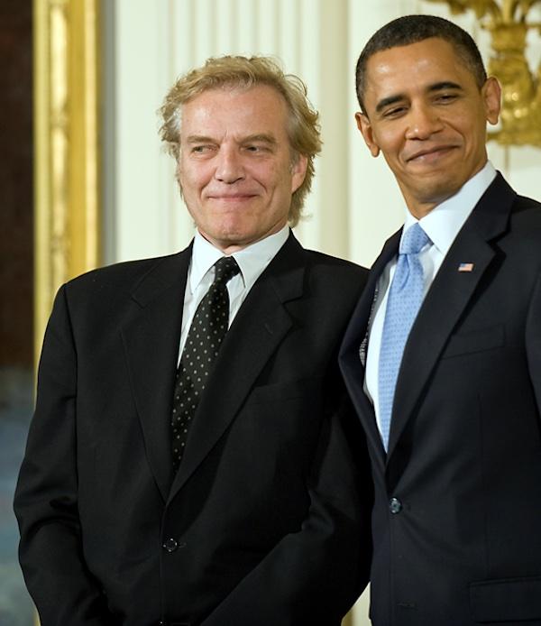 Accepting the 2009 National Medal of Arts on behalf of the School of American Ballet is School Chairman of Faculty and Artistic Director of the New York City Ballet Peter Martins.