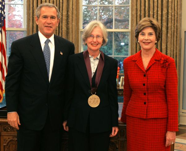 President George W. and Laura Bush with Anne Tatlock