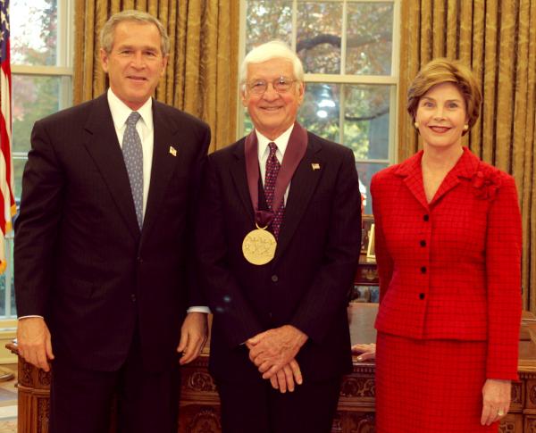 President George W. and Laura Bush with John Ruthven