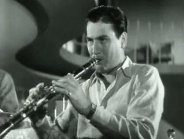 Man playing a clarinet. 