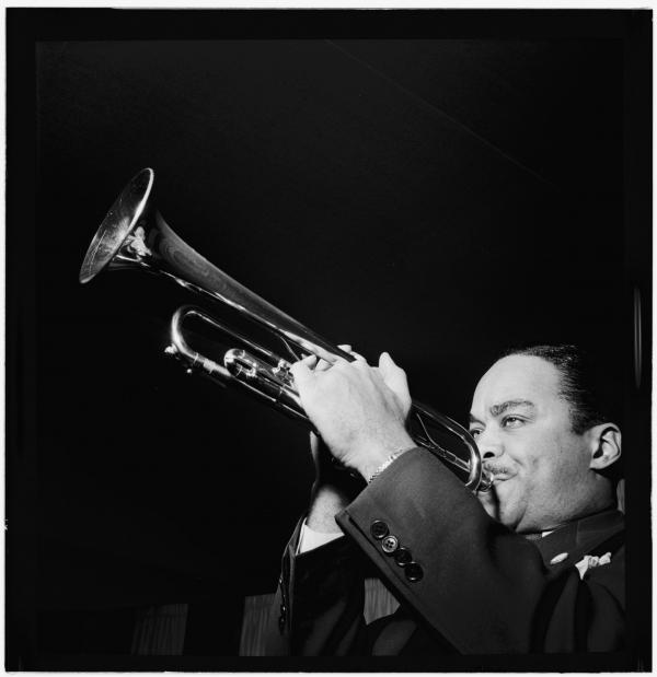 Man playing trumpet.