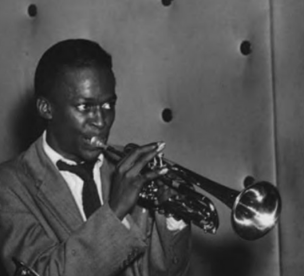 Man playing trumpet.