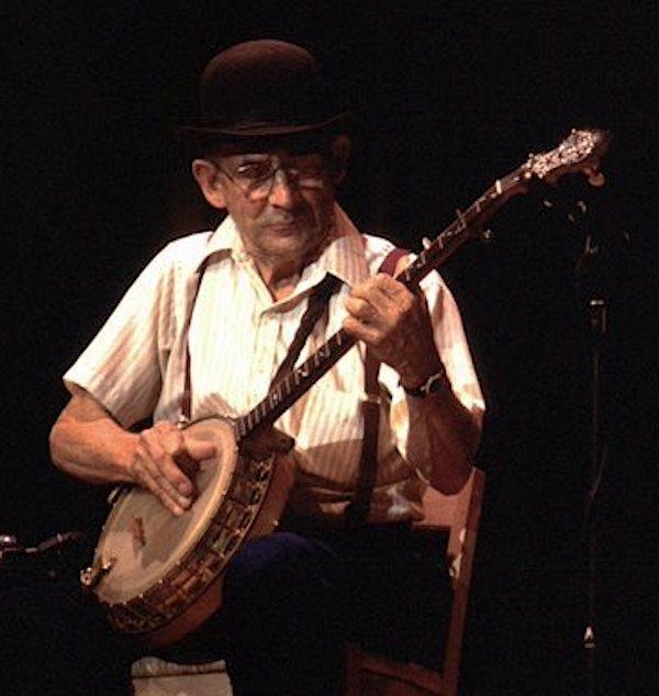 A man playing a banjo.