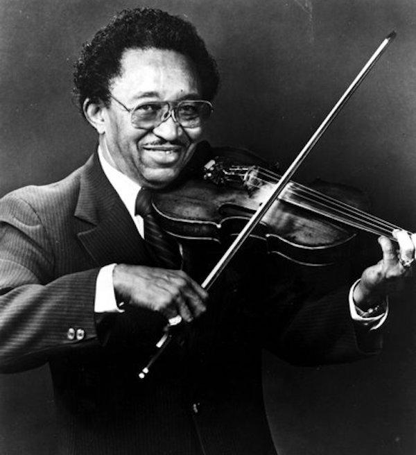 Man playing a violin.