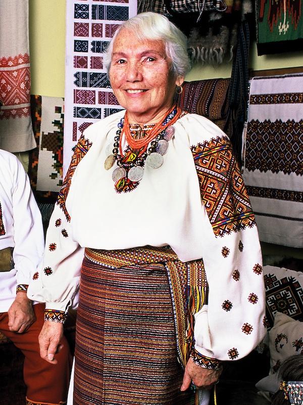 A woman in traditional dress.