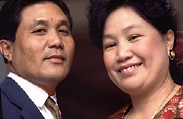 A man and a woman.
