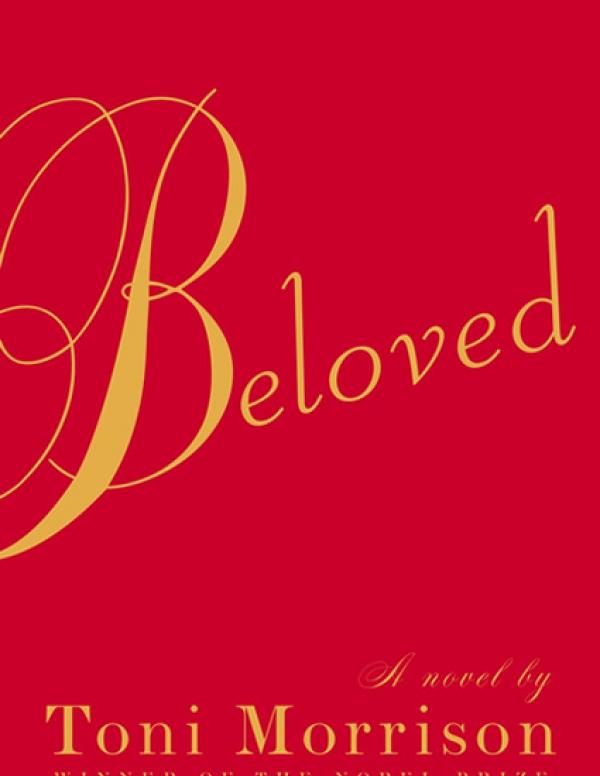 Beloved book cover: red with title in yellow script