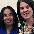 Headshots of two women.